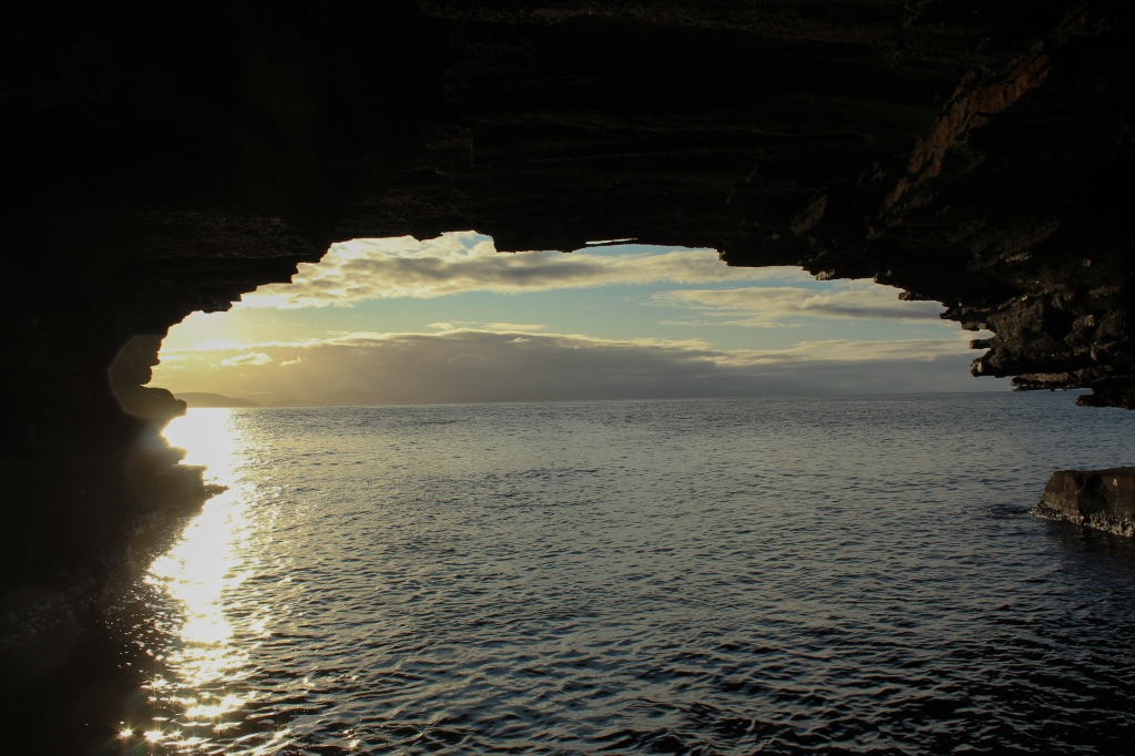 a view out from the fossil cave